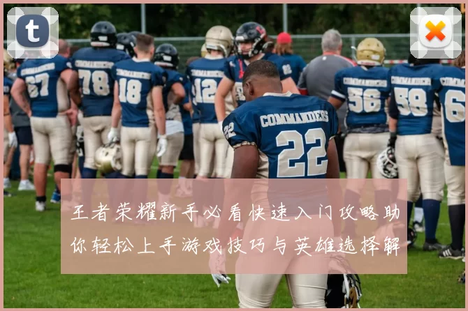 王者荣耀新手必看快速入门攻略助你轻松上手游戏技巧与英雄选择解析