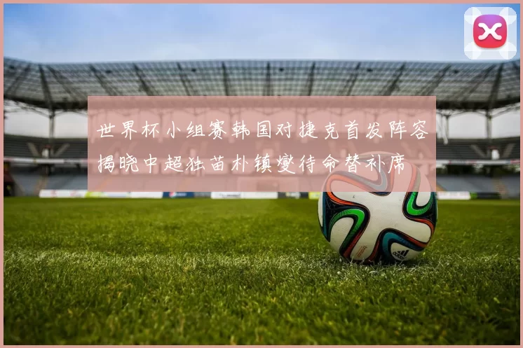 世界杯小组赛韩国对捷克首发阵容揭晓中超独苗朴镇燮待命替补席